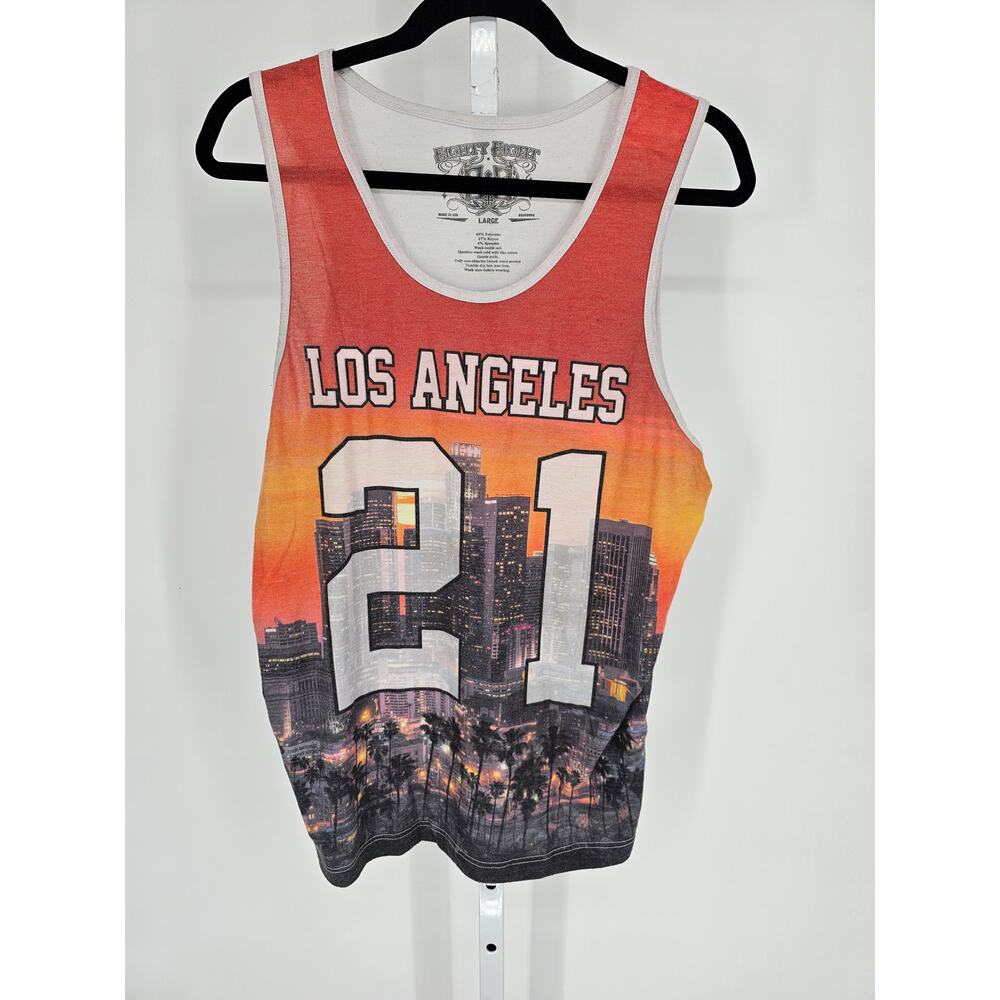 Eighty Eight Mens Sz L Tank Top Los Angeles Skyline